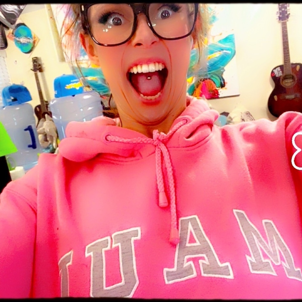 Bright Pink Cozy MAUI Hooded Sweater